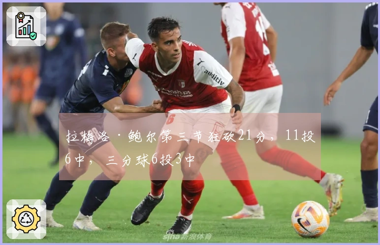 拉梅洛·鲍尔第三节狂砍21分，11投6中，三分球6投3中